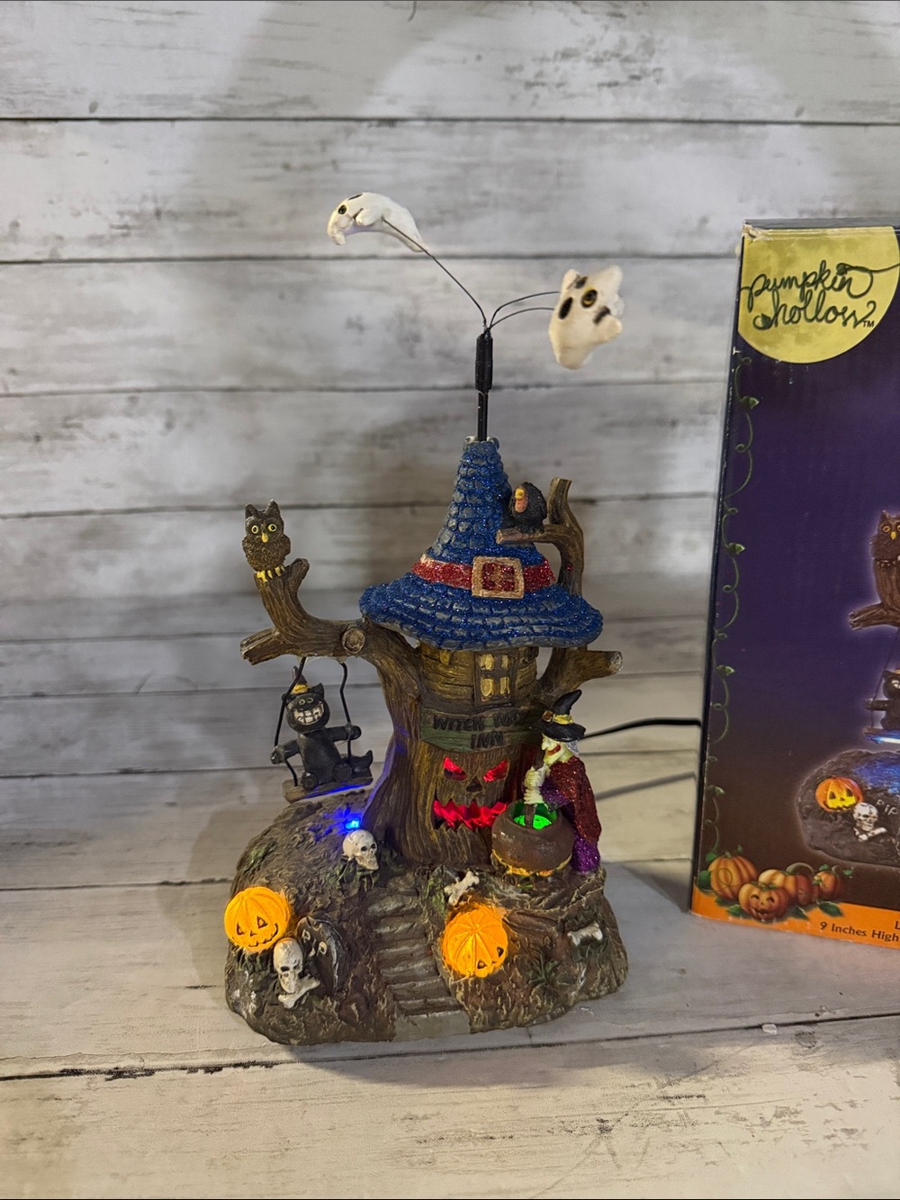 Lemax Pumpkin Hollow Animated Haunted Tree House, EUC-Lights, Animated See video